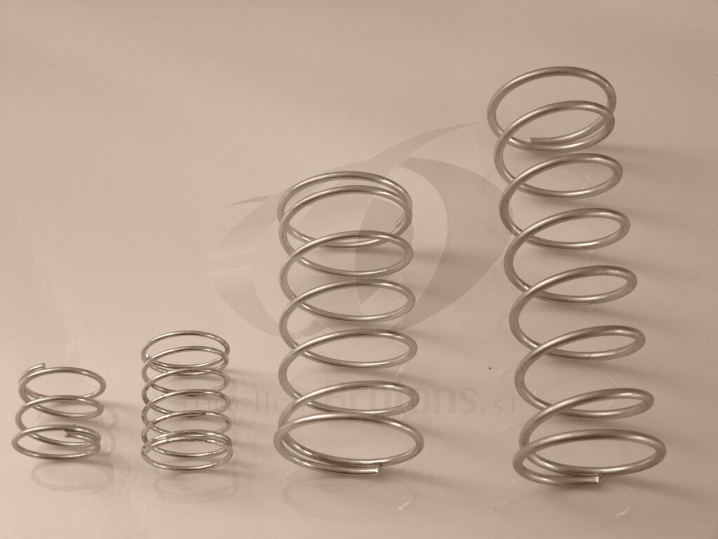 Muelle de compresión de acero inoxidable fabricado a medida