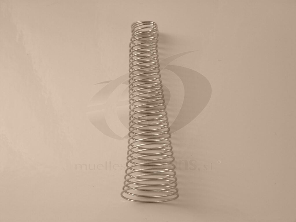 Muelle de compresión de acero inoxidable fabricado a medida